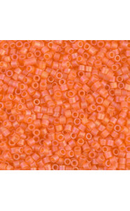 Miyuki delica beads 10/0 - Matted transparent orange ab DBM-855